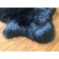 thumbnail image 2 of Soho Luxurious Faux Sheepskin Pelt Black Shag Area Rug or Runner, 2 of 5