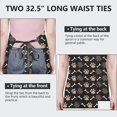 thumbnail image 6 of Paw Prints and Bones Apron-Garden Aprons for Women with Pockets-Cotton Linen Waterproof Kitchen Cooking Gardening Aprons Adjustable for Kitchen,Cooking,BBQ and Salon 33x27 Inch, 6 of 7