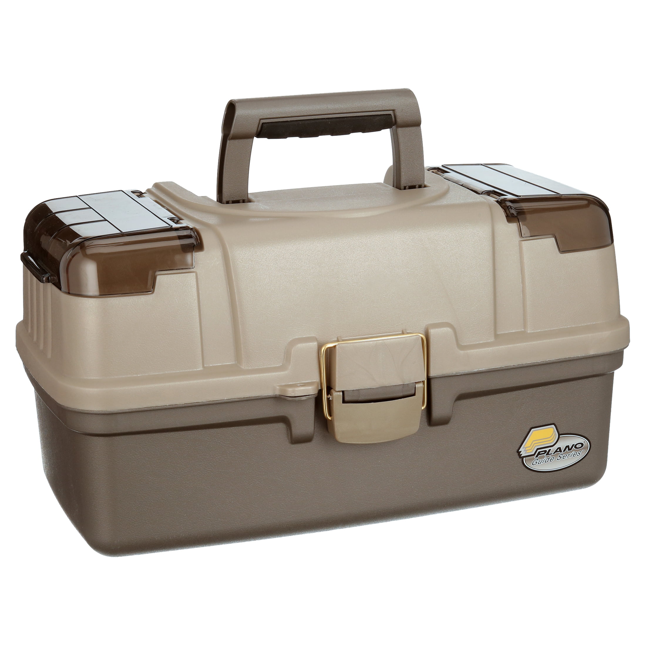 Plano Fishing Large 3-Tray Tackle Box with Top Access, Graphite/ Sandstone  