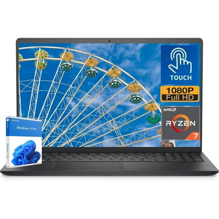 Dell Inspiron 15 3535 Business Laptop 15.6" Touchscreen FHD,AMD Ryzen 7 7730U, 16GB RAM, 1TB PCIe SSD, AMD Radeon, Wi-Fi, Bluetooth, SD Reader, Webcam, Windows 11 Pro