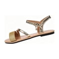 thumbnail image 2 of Viluyesy Flat Sandals for Womens, Ankle Strap Open Toe Fashion Comfort Summer Casual Shoes Gold US7.5, 2 of 9