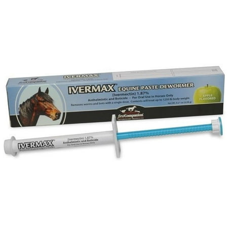 Ivermectin Paste Equine Horse Wormer 1.87% *1 Tube* DeWorm Parasites (Best Price Horse Wormers)