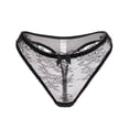 thumbnail image 6 of Women's Sexy Sheer Panties Thongs Mesh G-Strings Low Rise Brief Underwear, 4-Pack, 6 of 8