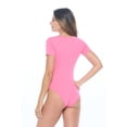 thumbnail image 6 of M&M SCRUBS Short Sleeve Round Neck Body Suit-Breathable Cotton Stretch(Hot Pink, X-Small), 6 of 6