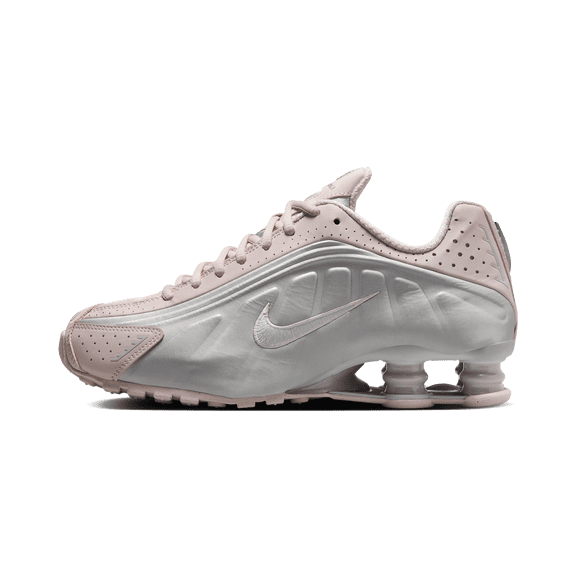 NIKE WOMENS Shox R4 Womens "Barely Rose Metallic Platinum" AR3565 600 AR3565 600 from Stadium Goods