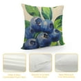 thumbnail image 4 of Nawypu  Blueberry Pillows Nature Watercolor Painting Fruit Berries Green Leaves Throw Pillow Cover Decorative Pillow Case Square Cushion Accent Home, 4 of 5