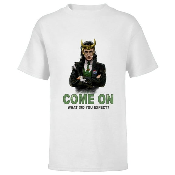 Marvel Loki President Loki Come On What Did You Expect? - Short Sleeve T-Shirt for Kids - Customized-White