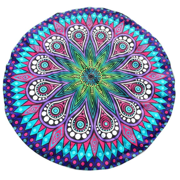 VerPetridure Round Printing Hippie Tapestry Beach Picnic Throw Yoga Mat Towel Blanket