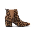 thumbnail image 3 of Unique Bargains Women's Pointed Toe Block Heel Chelsea Ankle Boots Leopard 8.5, 3 of 8