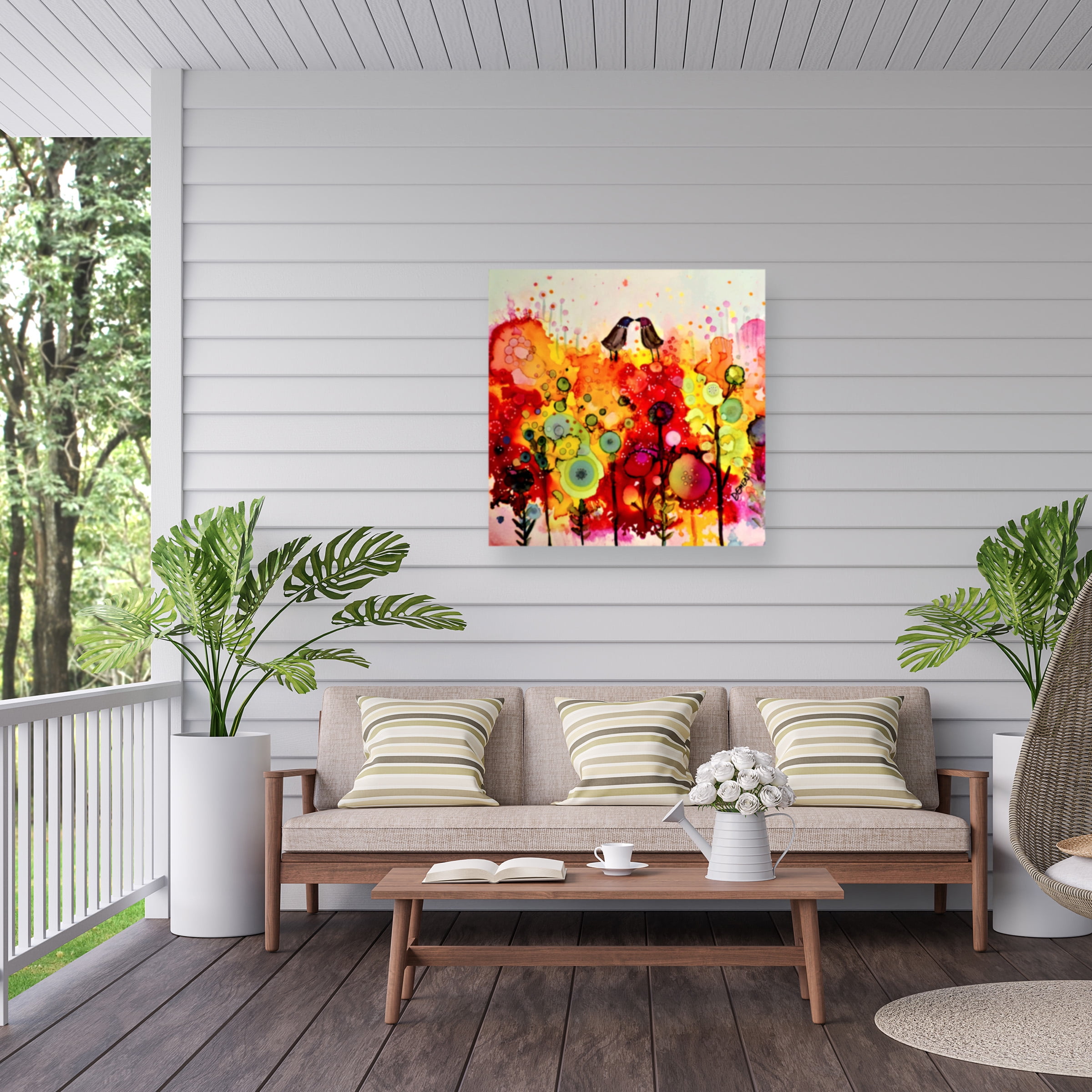 Sylvie Demers 'Tendresse' Outdoor Canvas 14x14