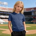 thumbnail image 6 of Gelikeya Boys UPF 50+ Rash Guard Swim Shirts Short Sleeve Quick Drying UV Protection Sun Shirt Summer Athletic Tops Navy, 4-5 Years, 6 of 6