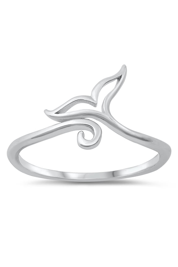 Whale Tail Filagree Wholesale Ring .925 Sterling Silver Band Jewelry Female Male Unisex Size 7