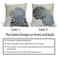 thumbnail image 6 of Dusty Blue Flower Pillow Covers 18x18 Grey Gray White Dahlia Floral Spring Decorative Throw Pillows Farmhouse Seasonal Decor for Home Sofa Bed Couch Modern Cushion Cases, Set of 2, 6 of 8