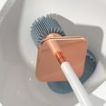 thumbnail image 6 of Toilet Brush Set | Modern Compact Bathroom Bowl Cleaner | Plastic Non-Scratch Polypropylene Bristles | Long Handle for Efficient Cleaning | Wall-Mounted | White or Black | 1 Pc | 41x8.3cm, 6 of 7