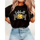 thumbnail image 1 of Mother'S Softball Mom Dance Mom Baseball Mom Mother Print T-shirts Funny Patterns Short-Sleeved Women'S Casual Tops for Everyday WearZYF-106, 1 of 6