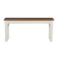 thumbnail image 2 of Powell Willow Vanilla White & Honey Brown Bench, 2 of 9