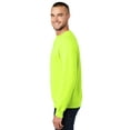 thumbnail image 3 of Men's High-Visibility Super-Soft Cotton/Poly Sweatshirt, 3XL Safety Green, 3 of 5