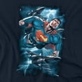 thumbnail image 2 of Superman Stormy Flight Women's T Shirt, Navy, X-Large, 2 of 6