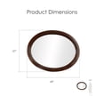 thumbnail image 6 of Furniture of America Ramsaran Traditional Wood Frame Oval Mirror in Brown Cherry, 6 of 6