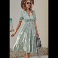 thumbnail image 2 of Vestido de Rayas Verde Frijol L, 2 of 4