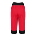 thumbnail image 4 of Penkiiy Women's Joggers Pants Baggy Lightweight Capri Pants Running Workout Athletic Cropped Sports Pants Soft Lounge Pajams Pants XL Red, 4 of 7