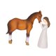 thumbnail image 4 of Girl abraza el adorno de resina de la niña de la figura de caballos Regalos de de adoración coleccionable para niña y estatua de caballos para Naranja, 4 of 8