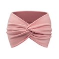 thumbnail image 3 of Ljudmp Women's Men's Extra Wide Headbands Soft Turban Twist Headband Stretchy Non Slip Workout Yoga Hair Band Pink, 3 of 5