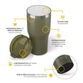 thumbnail image 4 of RTIC 30 oz Ceramic Lined Insulated Essential Tumbler, Leak-Resistant Lid, Olive, 4 of 6