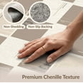 thumbnail image 6 of ODIKA Minimalist Grid Abstract Distressed Dining Table Contemporary Playful Expressive for Master Suite, California King, Under Bed, Foldable Easy Care, 6 of 7