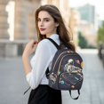 thumbnail image 6 of FORMRS Mini Backpack Purse for Women Quilted Travel Daypack Casual Shoulder Bag, Black Record, 6 of 7