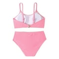 thumbnail image 3 of Gubotare Bikini Girls Teen Girls'Swimsuits Two-Piece V-Neck Bikini Adjustable Shoulder Straps Swimsuit Kids Bikini 4T 5T 6T 7T 8-13 Years (Pink,12-13 Years), 3 of 8