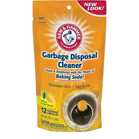 Arm & Hammer Garbage Disposable Cleaner Citrus Fresh Scent 12 Cleaning Capsules 0.85oz / 24g