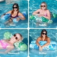 thumbnail image 5 of Joyfy 2 Packs Inflatable Pool Float Hammock, 4 in 1 Pool Floaties for Adults, Swimming Pool Accessories (Saddle, Lounge Chair, Hammock, Drifter) for Pool, Beach, Outdoor, 5 of 10