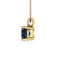 thumbnail image 3 of 1 cctw London Blue Topaz Yellow Gold Plated Pendant with 16" Box Chain (6.5mm, Round Cut), 3 of 7