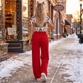 thumbnail image 6 of Stralyhd Womens Sweatpants Wide Leg Fall Winter Sweatpant Baggy Lounge Y2k Elastic Waist Drawstring Pants Sweat Outfits with Pockets Wine S, 6 of 7