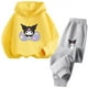 thumbnail image 3 of Conjunto de sudadera con capucha Kuromi, ropa para niños, invierno, nuevo suéter para niños y niñas, traje con capucha, ropa deportiva de felpa, traje para niños, 3 of 5
