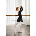 thumbnail image 5 of Arshiner Girls Ballet Leotards with Chiffon Dance Skirt Long Sleeve Crisscross Back Toddler Dance Outfit Combo, 5 of 7