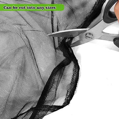 20x10Ft Mosquito Netting Garden Mesh Netting, Fly Bird Net Barrier Hunting Blind Plant Protecting Net, 3x6m Black