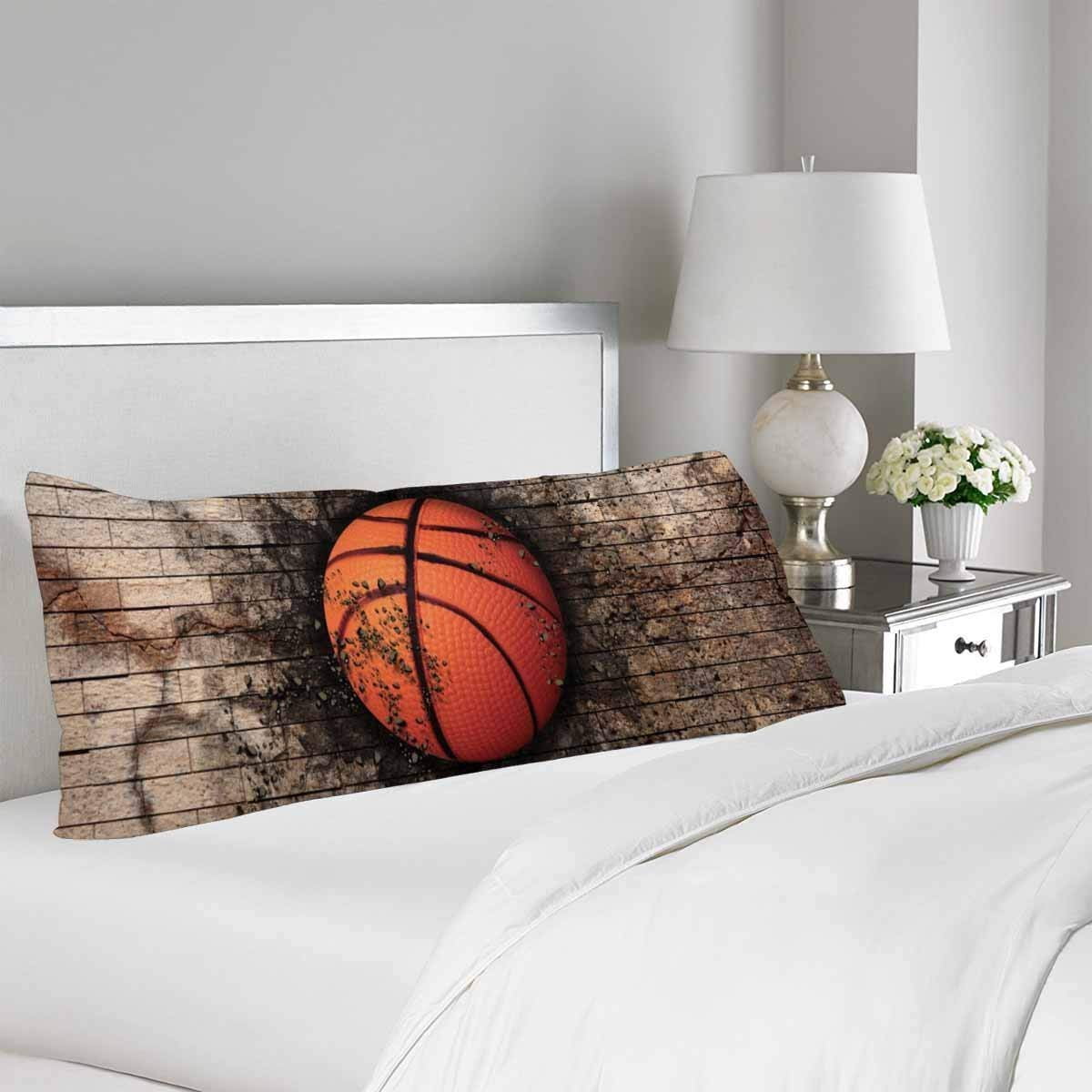 GCKG Sport Basketball Brick Wall Body Pillow Covers Pillowcase 20x60