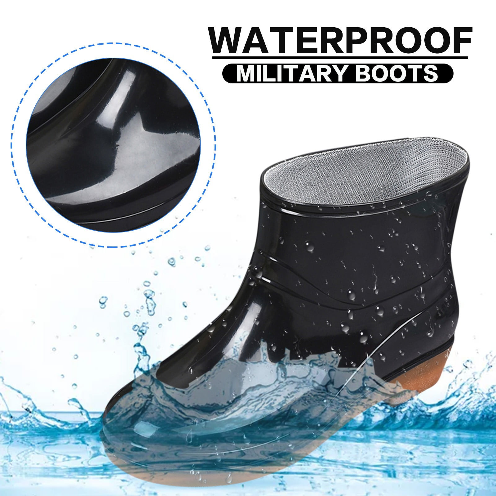 Shoe Round Waterproof Middle Rain Sneaker Men Toe Low Heeled Rain Designer Long Boots for Women Boots Buckle Women Women's Winter Mens Boots 8.5