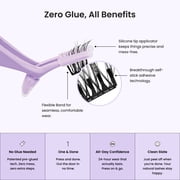 Kiss Impress Falsies Press On Self Adhesive Eyelashes, Classic Volume, 36 Lash Clusters