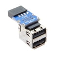 thumbnail image 5 of JSER 2pcs 9Pin/10Pin Motherboard Female Header to Dual USB 2.0 Female Adapter Vertical Type, 5 of 7