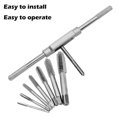 thumbnail image 3 of M3-M12 8/6 PCS Metric Hand Tap Set HSS Right-handed Tapping Drill Thread Punching Wrench Hand Tools Male to Make Thread in Steel, 3 of 5