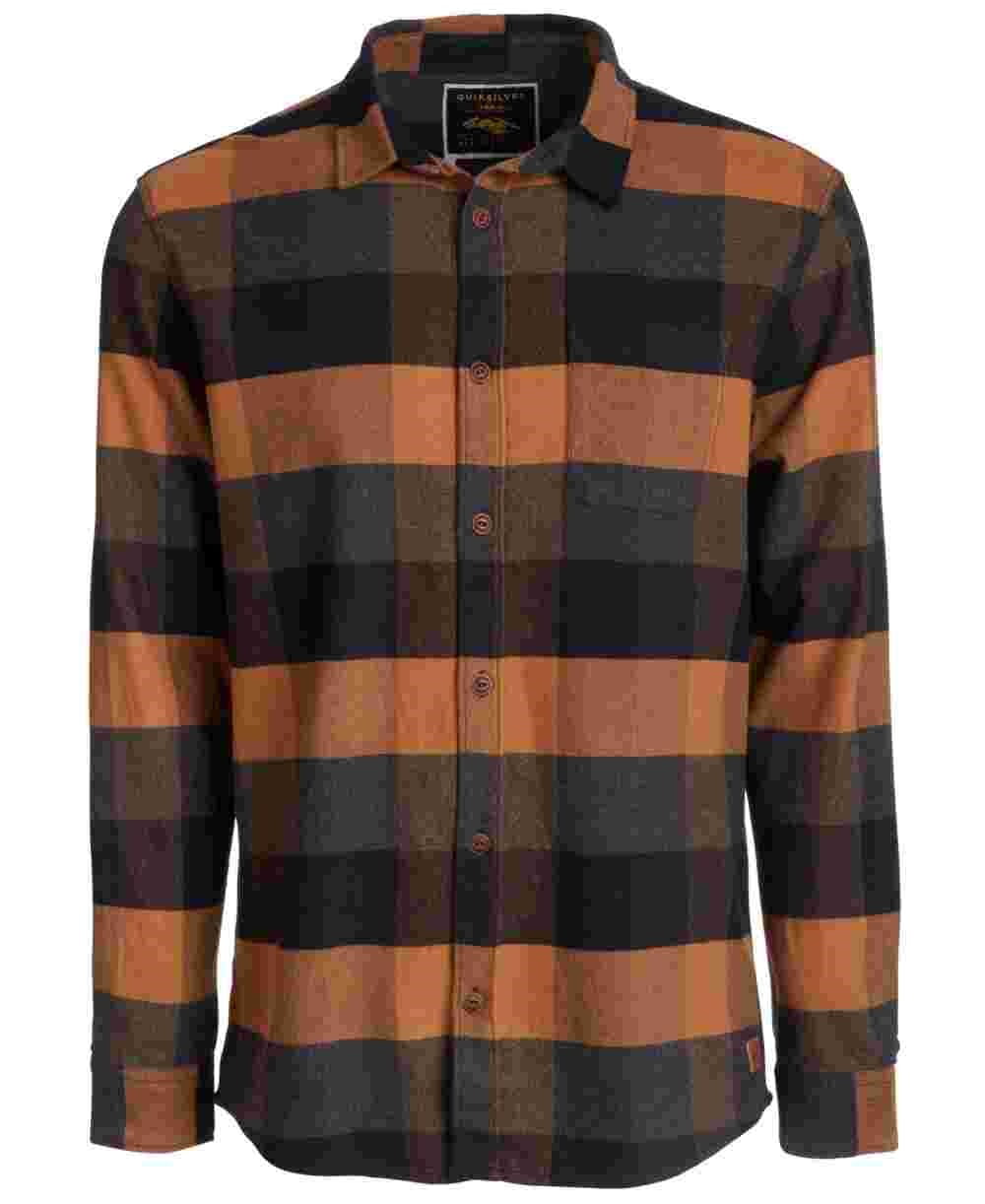 Harde wind cabine galblaas Quiksilver Men's Stretch Flannel Shirt Brown Size XX-Large - Walmart.com