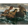 thumbnail image 2 of Arnold Böcklin 18x15 Gold Ornate Wood Frame and Double Matted Museum Art Print Titled - Sea Idyll (1887), 2 of 4
