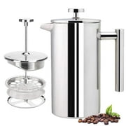 axGear Stainless Steel French Press Coffee Maker 800ml Easy Clean Tea Pot with Filter