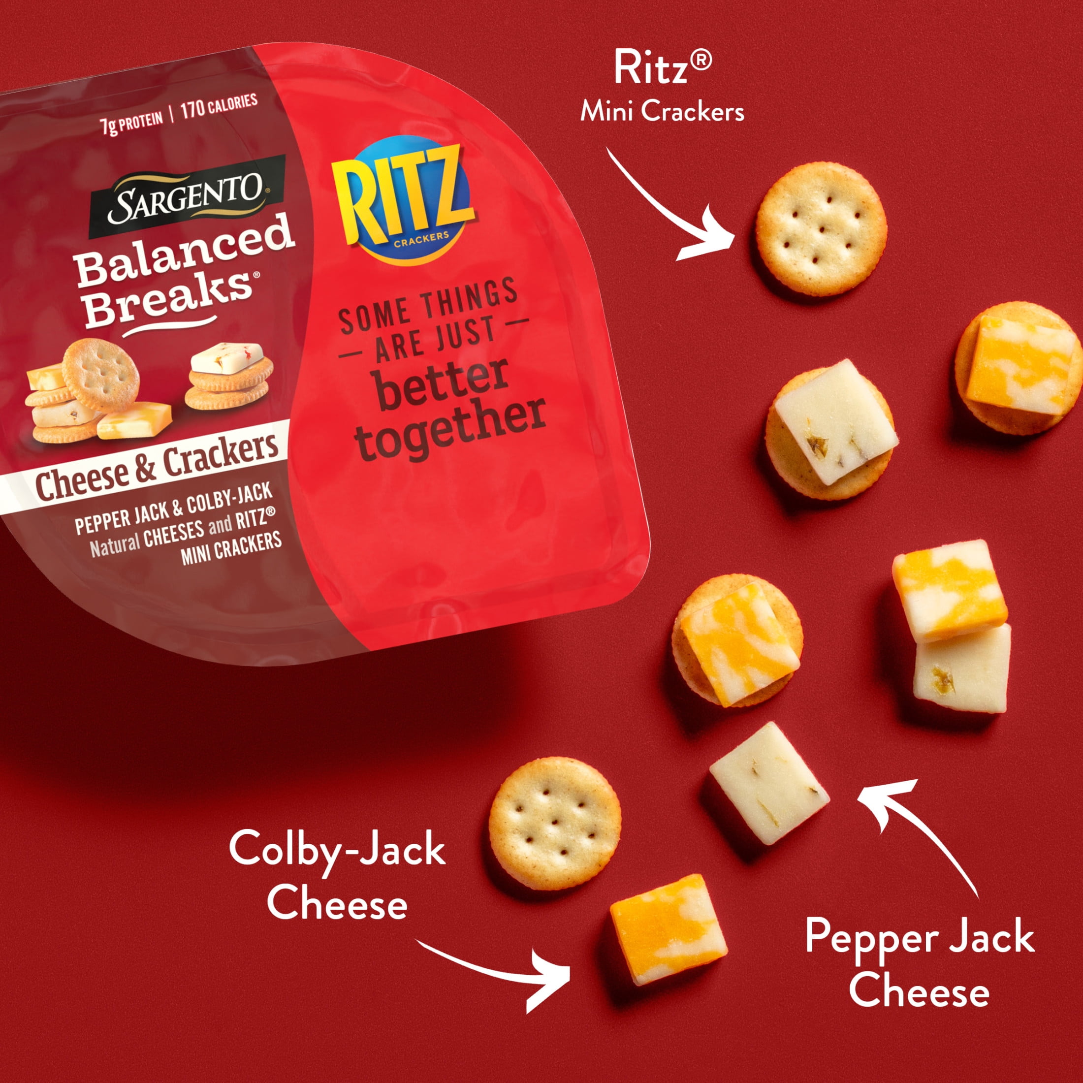 Sargento® Balanced Breaks® Cheese & Crackers, Pepper Jack & Colby-Jack Cheeses and RITZ®