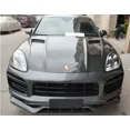 thumbnail image 2 of ¡Novedad! Capó de fibra de carbono real para Porsche Cayenne Coupe 2018 2019 2020 2021 2022 2023 Cubierta de ventilación del capó del motor delantero, 2 of 4