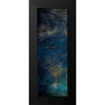 thumbnail image 2 of Grey, Jace 11x24 Black Modern Framed Museum Art Print Titled - Golden Blue Marble, 2 of 5
