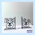 thumbnail image 2 of Handmadetneonsign Miniature Schnauzer Dog Metal Bookends, Dog Name Bookend, Dog Table Bookshelf Decor 78973, 2 of 4